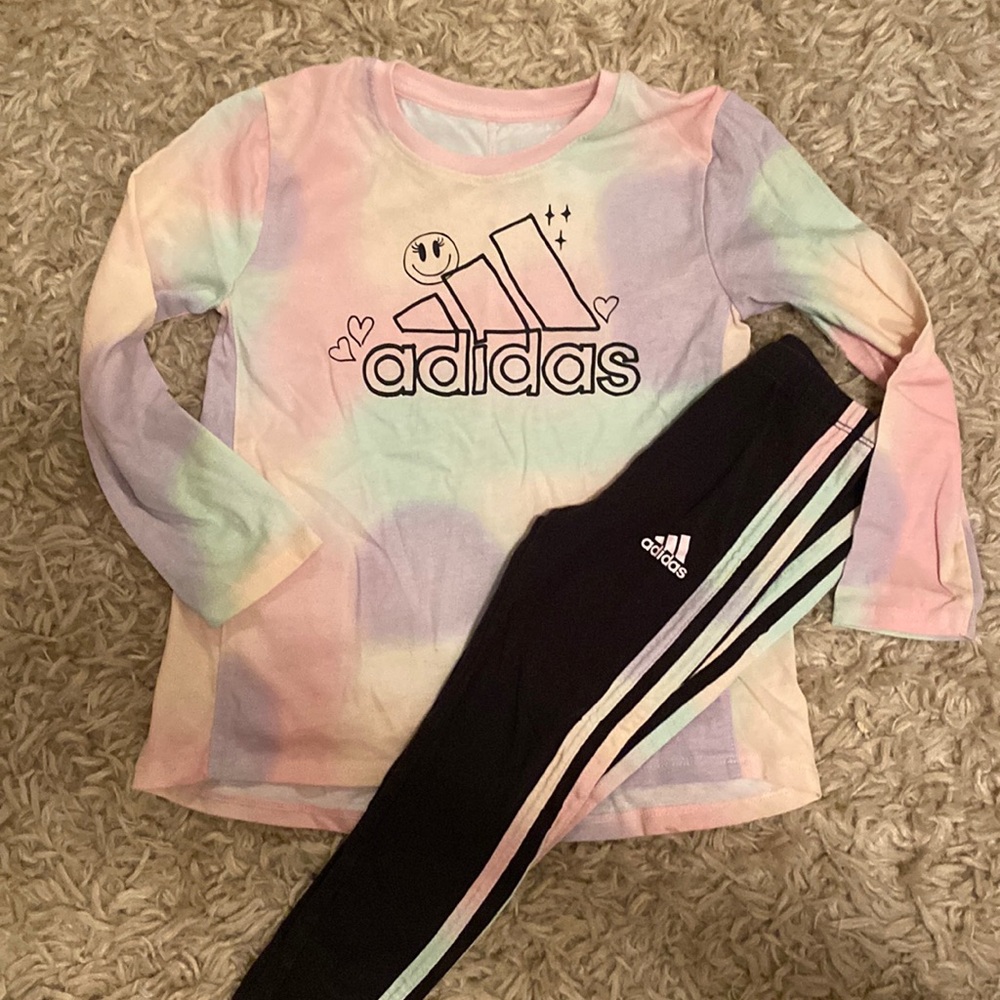 Adidas little girls matching set (long sleeve/leggings)
